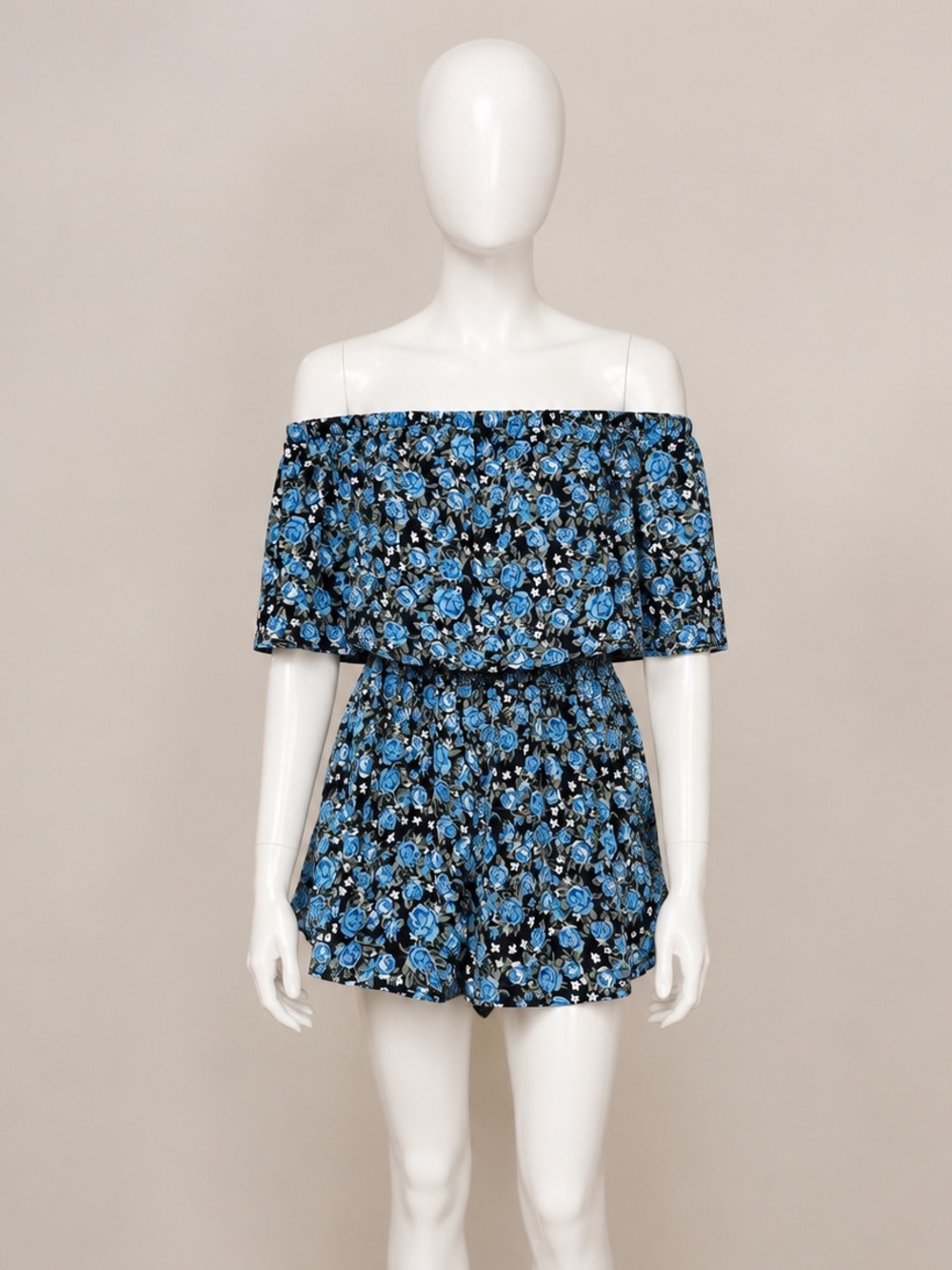 NWOT Blue Floral Romper
